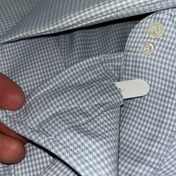 Sisley- Vintage Button Down Dress Shirt with Barrell Cuff 16.5/34 MADE in Italy - Picture 9 of 11